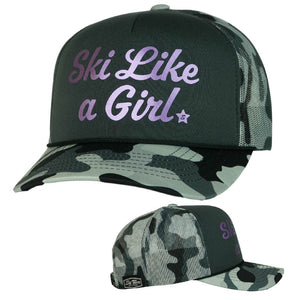 CURSIVE CAMO SKI LIKE A GIRL